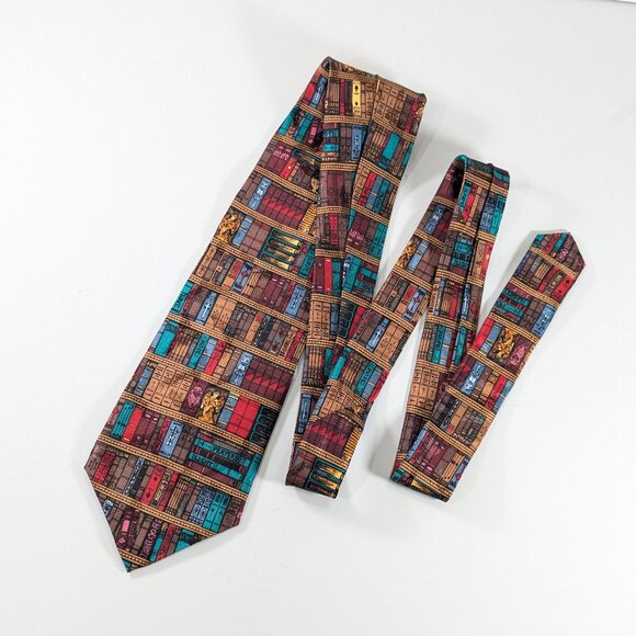 100% silk Eagles Wings Florida Christia Religious Library Neck tie made in Korea - Picture 2 of 8